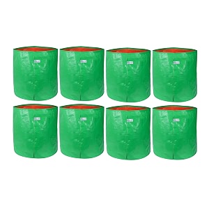 utkarsh 200 gsm uv treated durable green hdpe plant grow bags for indooroutdoor balconyterrace gardening  planter grow bags for leafy vegetable amp flower plants  12x15 inch pack of 8