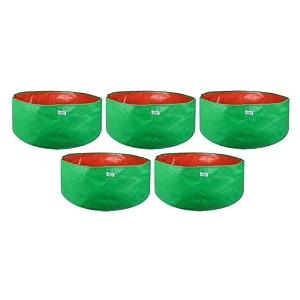 utkarsh 200 gsm uv treated durable green hdpe plant grow bags for indooroutdoor balconyterrace gardening  planter grow bags for leafy vegetable amp flower plants  24x12 inch pack of 5