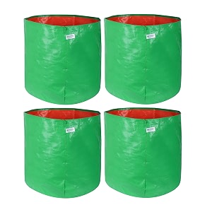 utkarsh 200 gsm uv treated durable green hdpe plant grow bags for indooroutdoor balconyterrace gardening  planter grow bags for leafy vegetable amp flower plants  18x18 inch pack of 4