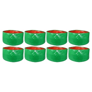 utkarsh 200 gsm uv treated durable green hdpe plant grow bags for indooroutdoor balconyterrace gardening  planter grow bags for leafy vegetable amp flower plants  18x12 inch pack of 8