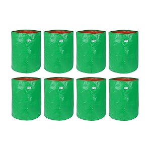 utkarsh 200 gsm uv treated durable green hdpe plant grow bags for indooroutdoor balconyterrace gardening  planter grow bags for leafy vegetable amp flower plants  12x18 inch pack of 8
