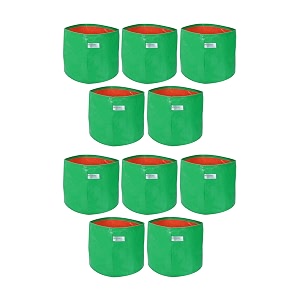 utkarsh 200 gsm uv treated durable green hdpe plant grow bags for indooroutdoor balconyterrace gardening  planter grow bags for leafy vegetable amp flower plants  9x9 inch pack of 10