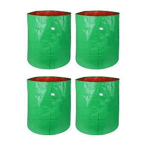 utkarsh 200 gsm uv treated durable green hdpe plant grow bags for indooroutdoor balconyterrace gardening  planter grow bags for leafy vegetable amp flower plants  18x24 inch pack of 4