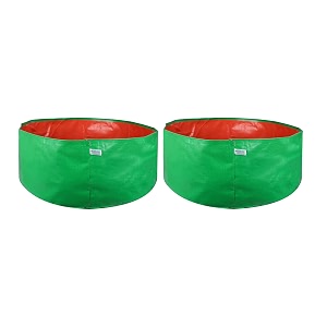 utkarsh 200 gsm uv treated durable green hdpe plant grow bags for indooroutdoor balconyterrace gardening  planter grow bags for leafy vegetable amp flower plants  24x12 inch pack of 2