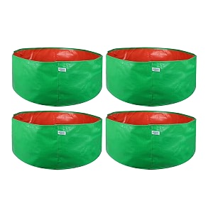 utkarsh 200 gsm uv treated durable green hdpe plant grow bags for indooroutdoor balconyterrace gardening  planter grow bags for leafy vegetable amp flower plants  24x12 inch pack of 4