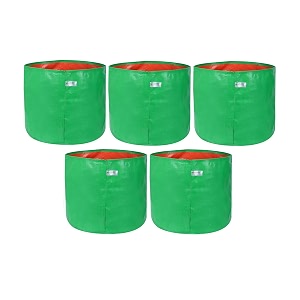 utkarsh 200 gsm uv treated durable green hdpe plant grow bags for indooroutdoor balconyterrace gardening  planter grow bags for leafy vegetable amp flower plants  12x12 inch pack of 5