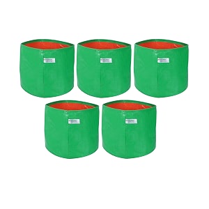 utkarsh 200 gsm uv treated durable green hdpe plant grow bags for indooroutdoor balconyterrace gardening  planter grow bags for leafy vegetable amp flower plants  9x9 inch pack of 5