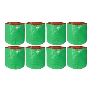 utkarsh 200 gsm uv treated durable green hdpe plant grow bags for indooroutdoor balconyterrace gardening  planter grow bags for leafy vegetable amp flower plants  18x18 inch pack of 8