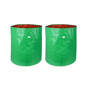 utkarsh 200 gsm uv treated durable green hdpe plant grow bags for indooroutdoor balconyterrace gardening  planter grow bags for leafy vegetable amp flower plants  18x24 inch pack of 2