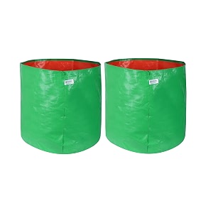 utkarsh 200 gsm uv treated durable green hdpe plant grow bags for indooroutdoor balconyterrace gardening  planter grow bags for leafy vegetable amp flower plants  18x18 inch pack of 2