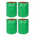 UTKARSH 200 GSM UV Treated Durable Green HDPE Plant Grow Bags for Indoor/Outdoor, Balcony/Terrace Gardening | Planter Grow Bags for Leafy Vegetable &amp; Flower Plants | 12X18 Inch, Pack of 4