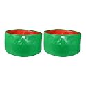 UTKARSH 200 GSM UV Treated Durable Green HDPE Plant Grow Bags for Indoor/Outdoor, Balcony/Terrace Gardening | Planter Grow Bags for Leafy Vegetable &amp; Flower Plants | 18X12 Inch, Pack of 2