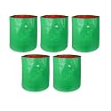 UTKARSH 200 GSM UV Treated Durable Green HDPE Plant Grow Bags for Indoor/Outdoor, Balcony/Terrace Gardening | Planter Grow Bags for Leafy Vegetable &amp; Flower Plants | 18X24 Inch, Pack of 5