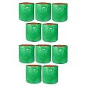 UTKARSH 200 GSM UV Treated Durable Green HDPE Plant Grow Bags for Indoor/Outdoor, Balcony/Terrace Gardening | Planter Grow Bags for Leafy Vegetable &amp; Flower Plants | 12X15 Inch, Pack of 10