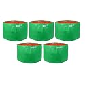 UTKARSH 200 GSM UV Treated Durable Green HDPE Plant Grow Bags for Indoor/Outdoor, Balcony/Terrace Gardening | Planter Grow Bags for Leafy Vegetable &amp; Flower Plants | 15X12 Inch, Pack of 5