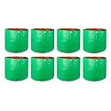 UTKARSH 200 GSM UV Treated Durable Green HDPE Plant Grow Bags for Indoor/Outdoor, Balcony/Terrace Gardening | Planter Grow Bags for Leafy Vegetable &amp; Flower Plants | 24X24 Inch, Pack of 8