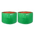 UTKARSH 200 GSM UV Treated Durable Green HDPE Plant Grow Bags for Indoor/Outdoor, Balcony/Terrace Gardening | Planter Grow Bags for Leafy Vegetable &amp; Flower Plants | 15X12 Inch, Pack of 2