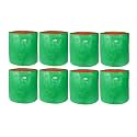 UTKARSH 200 GSM UV Treated Durable Green HDPE Plant Grow Bags for Indoor/Outdoor, Balcony/Terrace Gardening | Planter Grow Bags for Leafy Vegetable &amp; Flower Plants | 12X15 Inch, Pack of 8