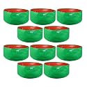 UTKARSH 200 GSM UV Treated Durable Green HDPE Plant Grow Bags for Indoor/Outdoor, Balcony/Terrace Gardening | Planter Grow Bags for Leafy Vegetable &amp; Flower Plants | 24X12 Inch, Pack of 10