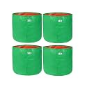 UTKARSH 200 GSM UV Treated Durable Green HDPE Plant Grow Bags for Indoor/Outdoor, Balcony/Terrace Gardening | Planter Grow Bags for Leafy Vegetable &amp; Flower Plants | 12X12 Inch, Pack of 4