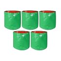UTKARSH 200 GSM UV Treated Durable Green HDPE Plant Grow Bags for Indoor/Outdoor, Balcony/Terrace Gardening | Planter Grow Bags for Leafy Vegetable &amp; Flower Plants | 18X18 Inch, Pack of 5