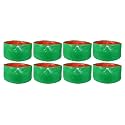 UTKARSH 200 GSM UV Treated Durable Green HDPE Plant Grow Bags for Indoor/Outdoor, Balcony/Terrace Gardening | Planter Grow Bags for Leafy Vegetable &amp; Flower Plants | 18X12 Inch, Pack of 8