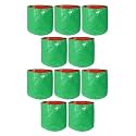 UTKARSH 200 GSM UV Treated Durable Green HDPE Plant Grow Bags for Indoor/Outdoor, Balcony/Terrace Gardening | Planter Grow Bags for Leafy Vegetable &amp; Flower Plants | 18X18 Inch, Pack of 10