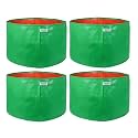 UTKARSH 200 GSM UV Treated Durable Green HDPE Plant Grow Bags for Indoor/Outdoor, Balcony/Terrace Gardening | Planter Grow Bags for Leafy Vegetable &amp; Flower Plants | 15X12 Inch, Pack of 4