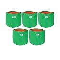 UTKARSH 200 GSM UV Treated Durable Green HDPE Plant Grow Bags for Indoor/Outdoor, Balcony/Terrace Gardening | Planter Grow Bags for Leafy Vegetable &amp; Flower Plants | 9X9 Inch, Pack of 5