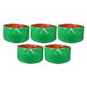 UTKARSH 200 GSM UV Treated Durable Green HDPE Plant Grow Bags for Indoor/Outdoor, Balcony/Terrace Gardening | Planter Grow Bags for Leafy Vegetable &amp; Flower Plants | 18X12 Inch, Pack of 5