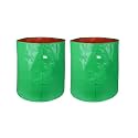 UTKARSH 200 GSM UV Treated Durable Green HDPE Plant Grow Bags for Indoor/Outdoor, Balcony/Terrace Gardening | Planter Grow Bags for Leafy Vegetable &amp; Flower Plants | 18X24 Inch, Pack of 2