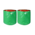 UTKARSH 200 GSM UV Treated Durable Green HDPE Plant Grow Bags for Indoor/Outdoor, Balcony/Terrace Gardening | Planter Grow Bags for Leafy Vegetable &amp; Flower Plants | 18X18 Inch, Pack of 2