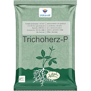 utkarsh trichoderma harzianum 1 wp 2 x 106 cfugm min for plants crops and home gardening - trichoherz-p 250 gm pack of 1