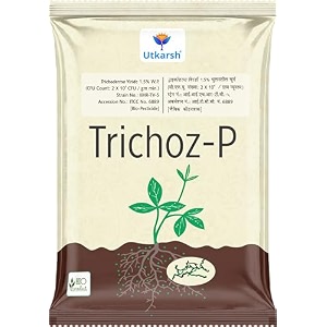 utkarsh trichoderma viride 15 wp 2 x 106 cfugm min for plants crops and home gardening - trichoz-p 500 gm pack of 1