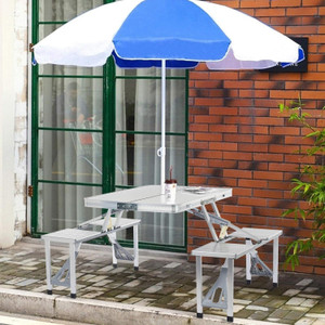UTKRSTASTORE Folding Picnic Camping Table SetPortable Desk