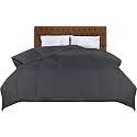 Utopia Bedding Comforters 135 x 200 Size, All Season Duvet Insert, Down Alternative Box Stitched Bed Comforter with Corner Tabs, Machine Washable (Grey)