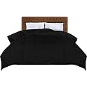 Utopia Bedding Comforters 200 x 200 Size, All Season Duvet Insert, Down Alternative Box Stitched Bed Comforter with Corner Tabs, Machine Washable (Black)