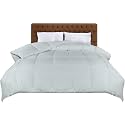Utopia Bedding Comforters 200 x 200 Size, All Season Duvet Insert, Down Alternative Box Stitched Bed Comforter with Corner Tabs, Machine Washable (Light Grey)