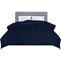 Utopia Bedding Comforters King UK Size, All Season Duvet Insert, Down Alternative Box Stitched Bed Comforter with Corner Tabs, Machine Washable (Navy)