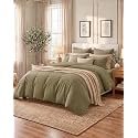 Utopia Bedding Duvet Cover California King Size - 3 Piece with Zipper Closure - 1 Comforter Cover 104X98 Inches &amp; 2 Pillow Shams 20X36 Inches (Khaki) Comforter Not Included