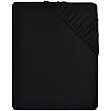Utopia Bedding Fitted Sheet Emperor, Black - Deep Pocket 14 inch - Easy Care - Soft Brushed Polyester Microfibre Fabric - Shrinkage and Fade Resistant - Bottom Sheet