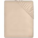 Utopia Bedding Fitted Sheet Small Double / 4ft, Beige - Deep Pocket 12 inch (30 cm) - Easy Care - Soft Brushed Polyester Microfibre Fabric - Shrinkage and Fade Resistant - Bottom Sheet