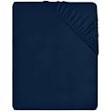 Utopia Bedding Fitted Sheet Small Double / 4ft, Navy - Deep Pocket 12 inch (30 cm) - Easy Care - Soft Brushed Polyester Microfibre Fabric - Shrinkage and Fade Resistant - Bottom Sheet