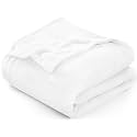 Utopia Bedding Flannel Fleece Blanket, Sofa Blanket - (White, 150x200cm)