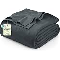 Utopia Bedding Premium Cotton Blanket King Grey - Soft Breathable Thermal Blanket - Ideal for Layering Any Bed