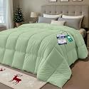 Utopia Bedding Comforter Duvet Insert, Quilted Comforter with Corner Tabs, Box Stitched Down Alternative Comforters (Sage Green, King UK)