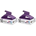 Utopia Home Plastic Hangers 100 Pack - Perfect Space Saving Clothes Hanger - Durable and Strong - Perfect Closet Organizers with Shoulder Grooves (Purple)
