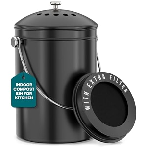 utopia kitchen compost bin for kitchen countertop 13 gallon compost bin for kitchen with lid includes 1 spare charcoal filter copper