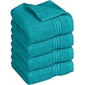Utopia Towels - Luxury Wash Cloths Set (12 x 12 Inches) 600 GSM 100% Cotton Ring Spun, Highly Absorbent and Soft Feel Washcloths for Bathroom, Spa, Gym, and Face Towel (Turquoise) (216 Pack)