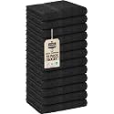 Utopia Towels Salon Towels, Pack of 12, 16x27 in, 100% Cotton, Black